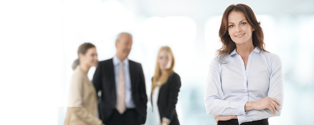 Businesswoman standing in office